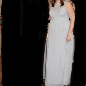 David’s Bridal Bridesmaid dress, light gray